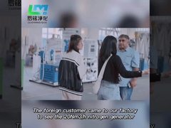 Buitenlandse klant kwam naar de fabriek om 20Nm3/h stikstofgenerator te zien